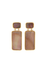 Gold Mother of Pearl Earrings