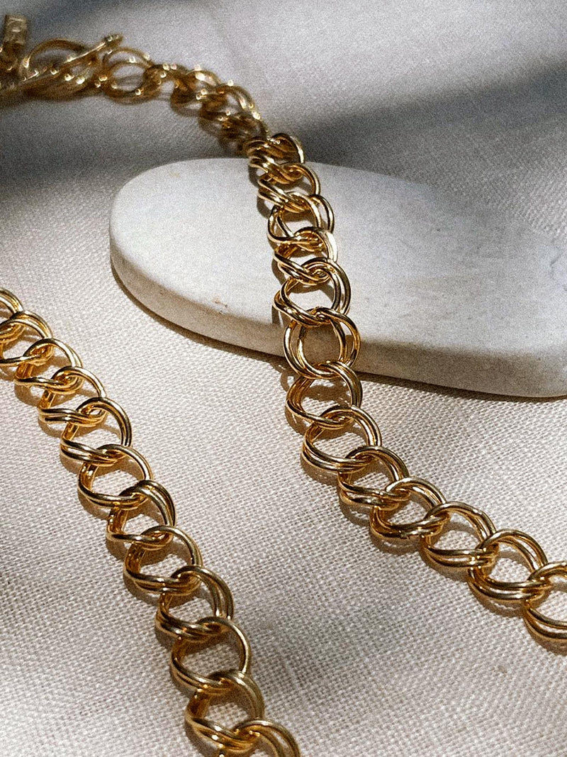 Gold Double Link Curb Chain
