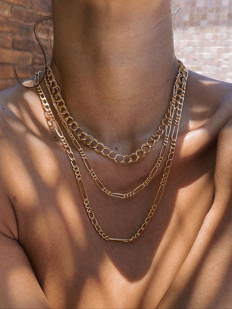 Buy Sterling Silver / Gold Plated Silver Double Chain Necklace Layered 2 in  1 Necklace Double Strand Necklace Dainty and Thin Necklace Online in India  - Etsy